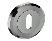 Access Hardware Bevelled Edge Standard Profile Escutcheon, Dual Finish Polished & Satin Stainless Steel - C83